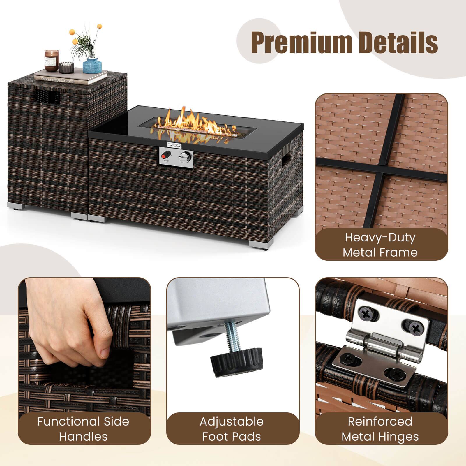 Premium Details

- Heavy-Duty Metal Frame
- Functional Side Handles
- Adjustable Foot Pads
- Reinforced Metal Hinges