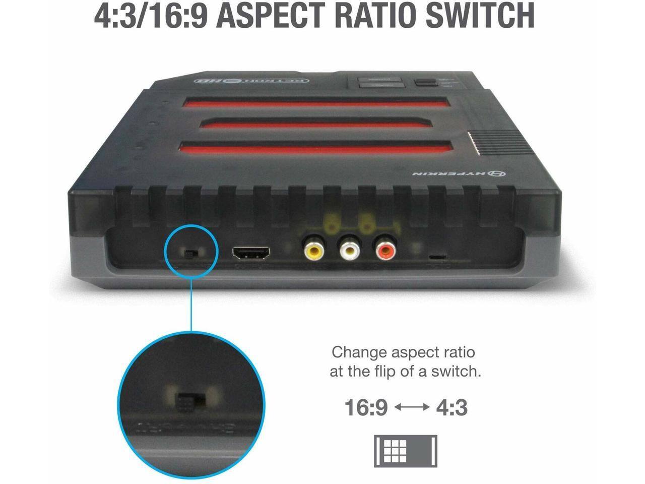 4:3/16:9 ASPECT RATIO SWITCH

Change aspect ratio at the flip of a switch.

16:9 ↔ 4:3