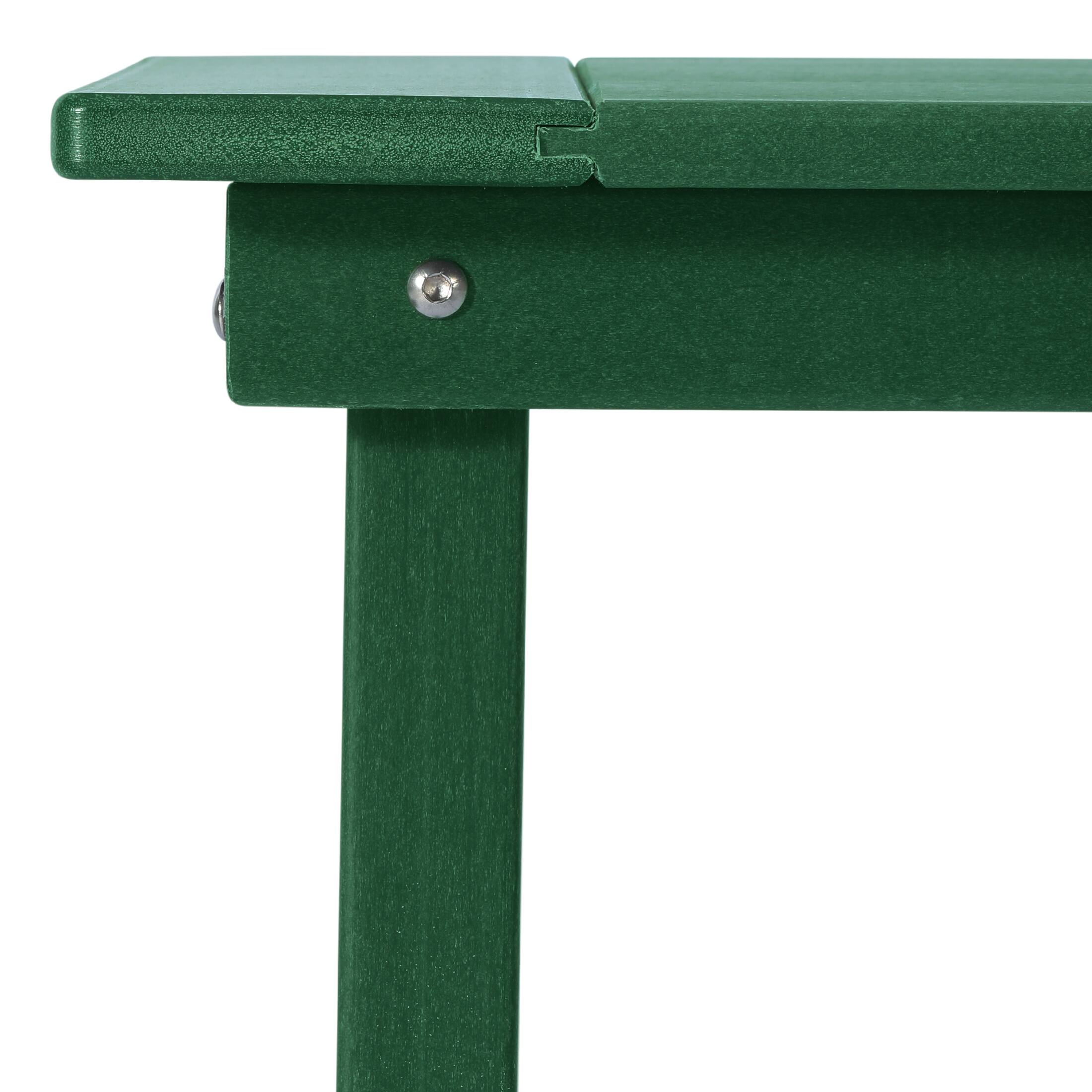Alt View 1. WestinTrends - WestinTrends Malibu 65" Outdoor Patio Trestle Dining Bench - Dark Green.