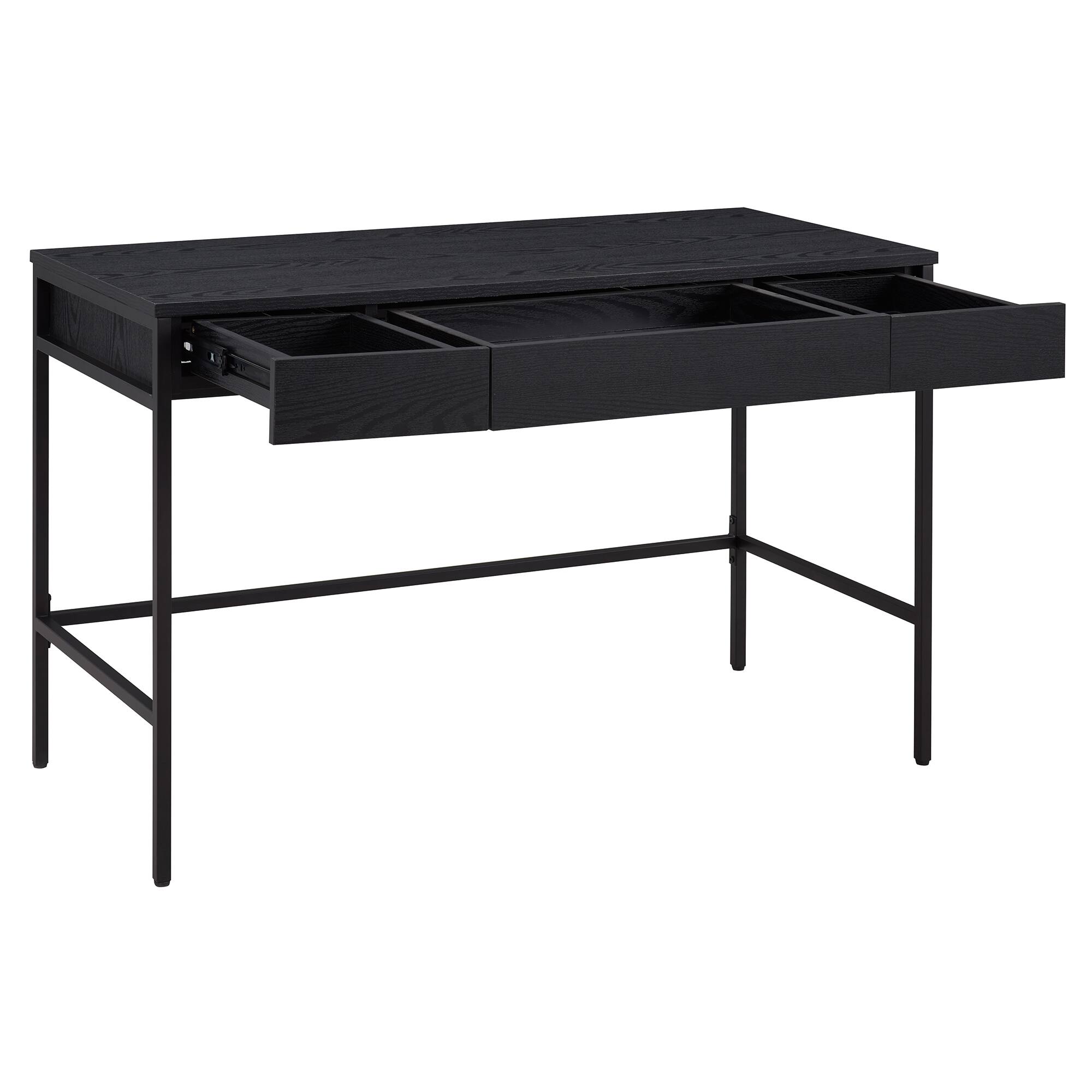 Alt View 15. Hudson&Canal - Evans Writing Desk - Black.