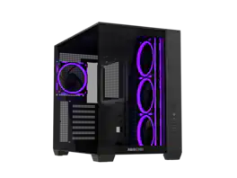 ASUS - A32 PLUS ATX Case, 360mm Radiator, 420mm GPU, Dual-Chamber Cooling, 4 ARGB Fans - Black