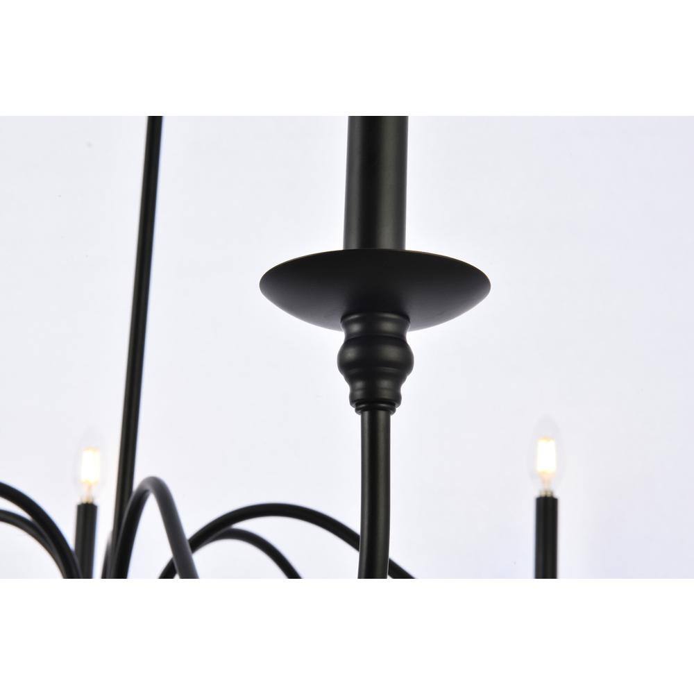 Back. Living District - Rohan 42 inch chandelier in matte black - Matte Black.