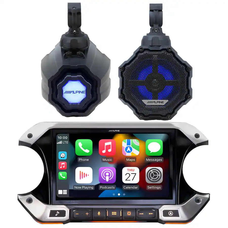 Led Keyboard Designs Alpine I509 WRA JL Receiver w/ SPV 65RGB CAN 6.5” Cage Mounted ...