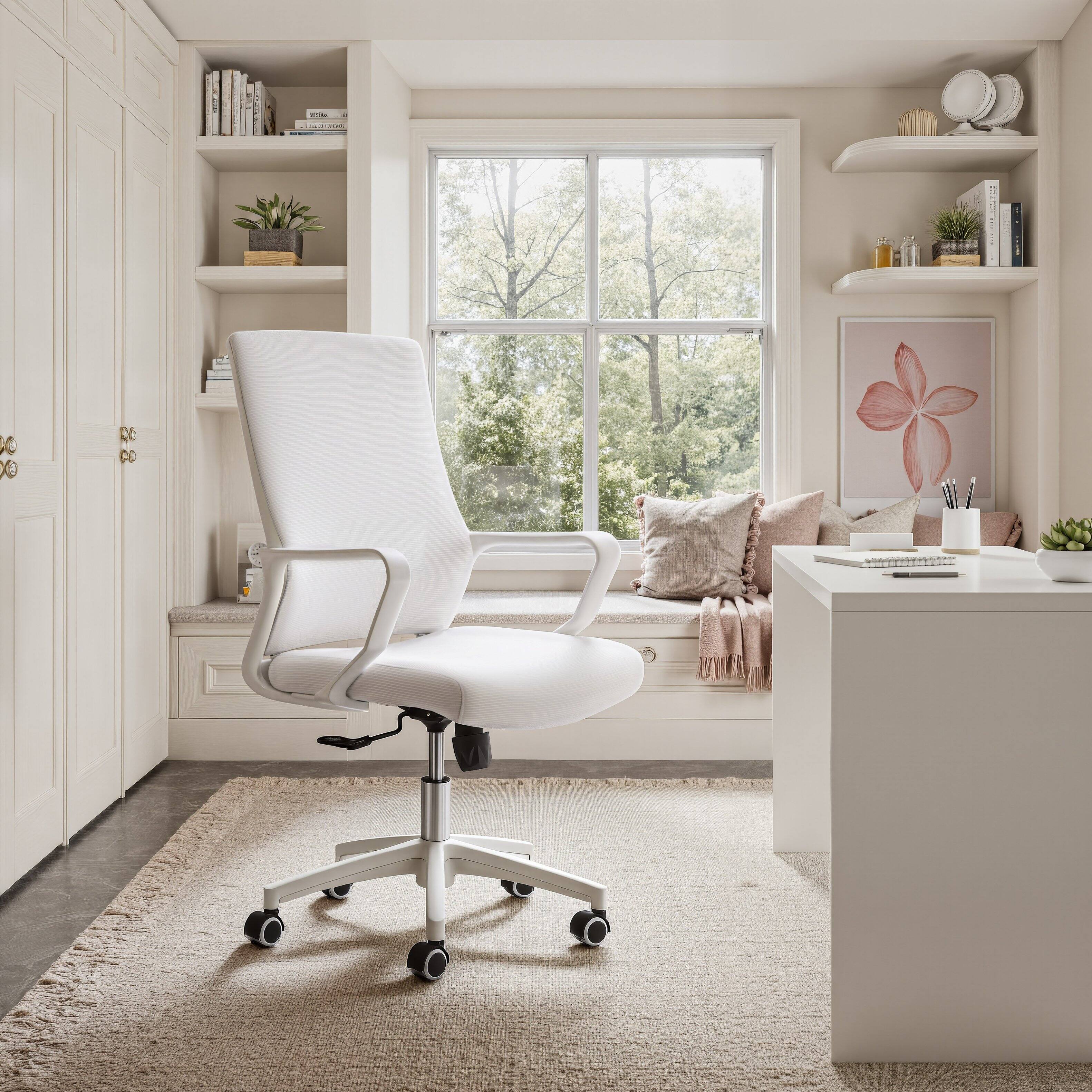Angle. Hivvago - Jett Low Back Office Chair White - White.