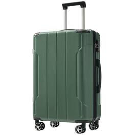 BreeBe - Hardshell Luggage, Lightweight Durable ABS Suitcases with Double Wheels, Expandable 24-inch Checked Luggage 24' - Green
