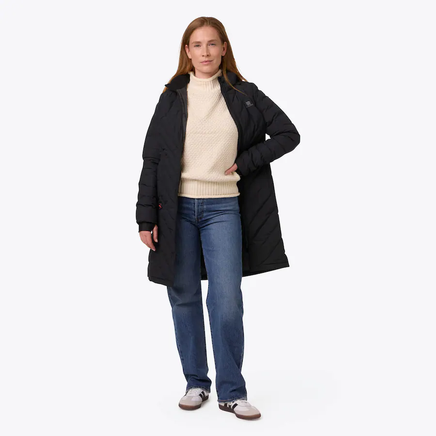 Popular 043 Mobile Warming App Controlled Women's Meridian Heated Jacket Black ...