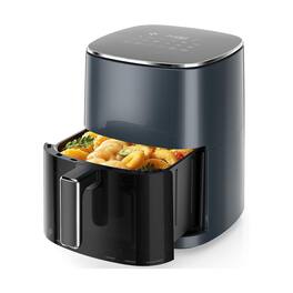 AOITUN - 6QT Square Air Fryer with Window: 12-in-1, 400°F Rapid Air, Nonstick Easy-Clean - Gray