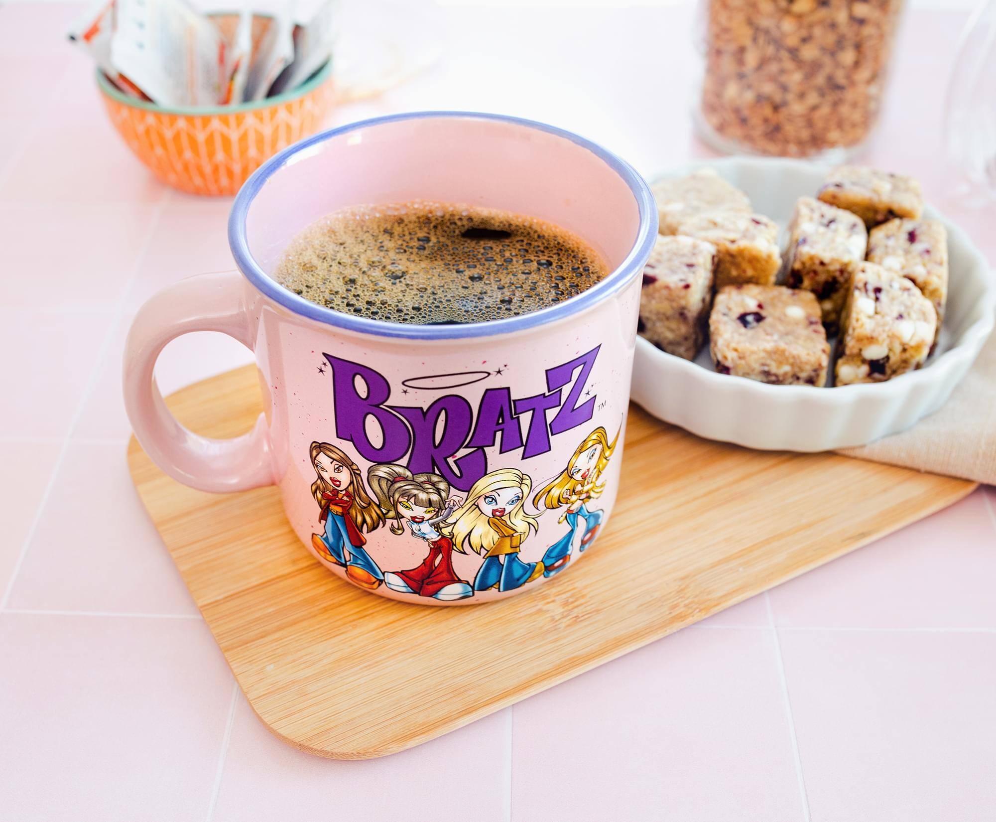Alt View 3. Silver Buffalo - Bratz Pink Ceramic Camper Mug | Holds 20 Ounces - Purple.
