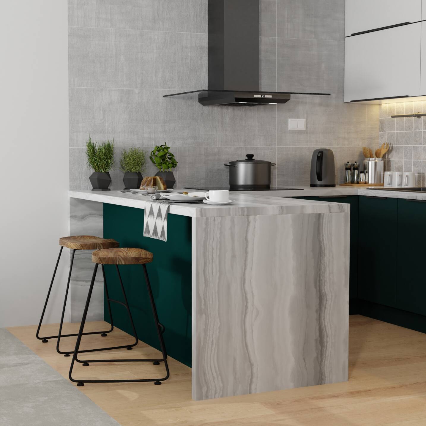 Left. Simpli Home - Amberly Saddle Counter Height Stool (Set of 2) - Natural/Black.