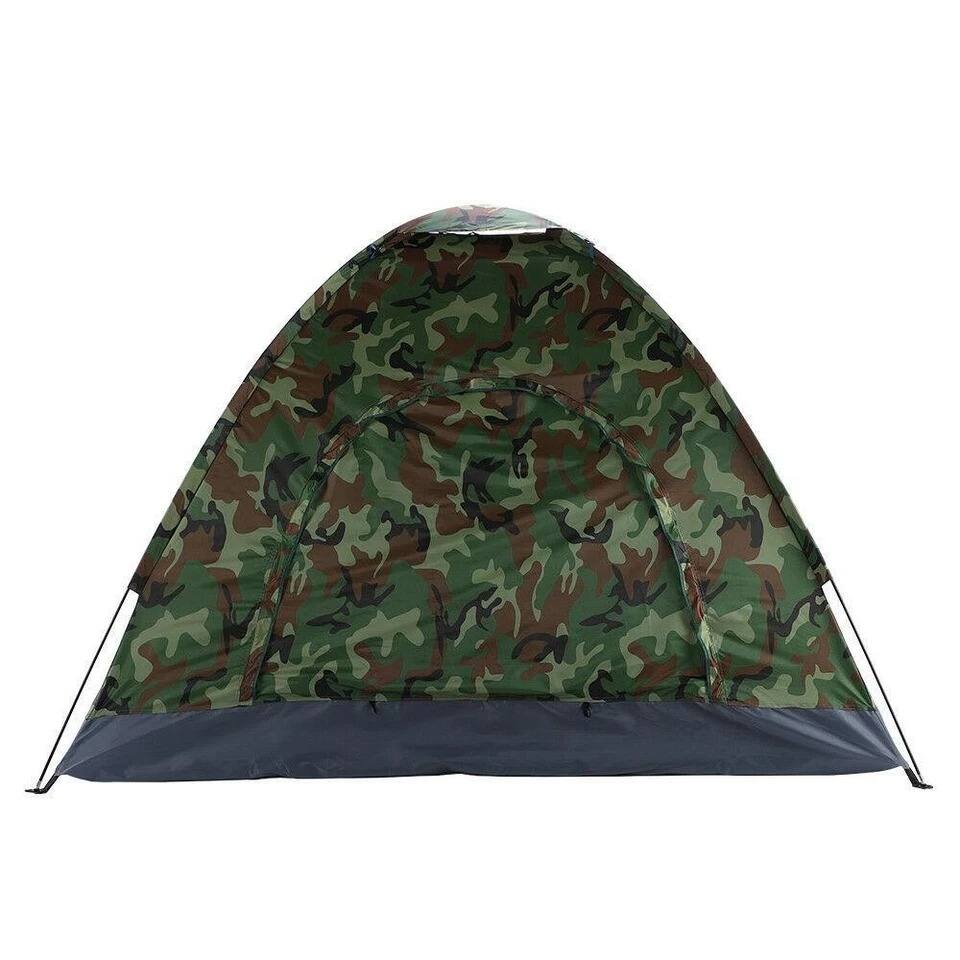Angle. Home Collection - Folding Camouflage Camping Tent Waterproof 3-4 Person Dome with Carry Bag - Camouflage.