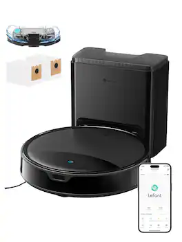 Lefant - M350 Max Robot Vacuum and Mop,10000Pa - Black