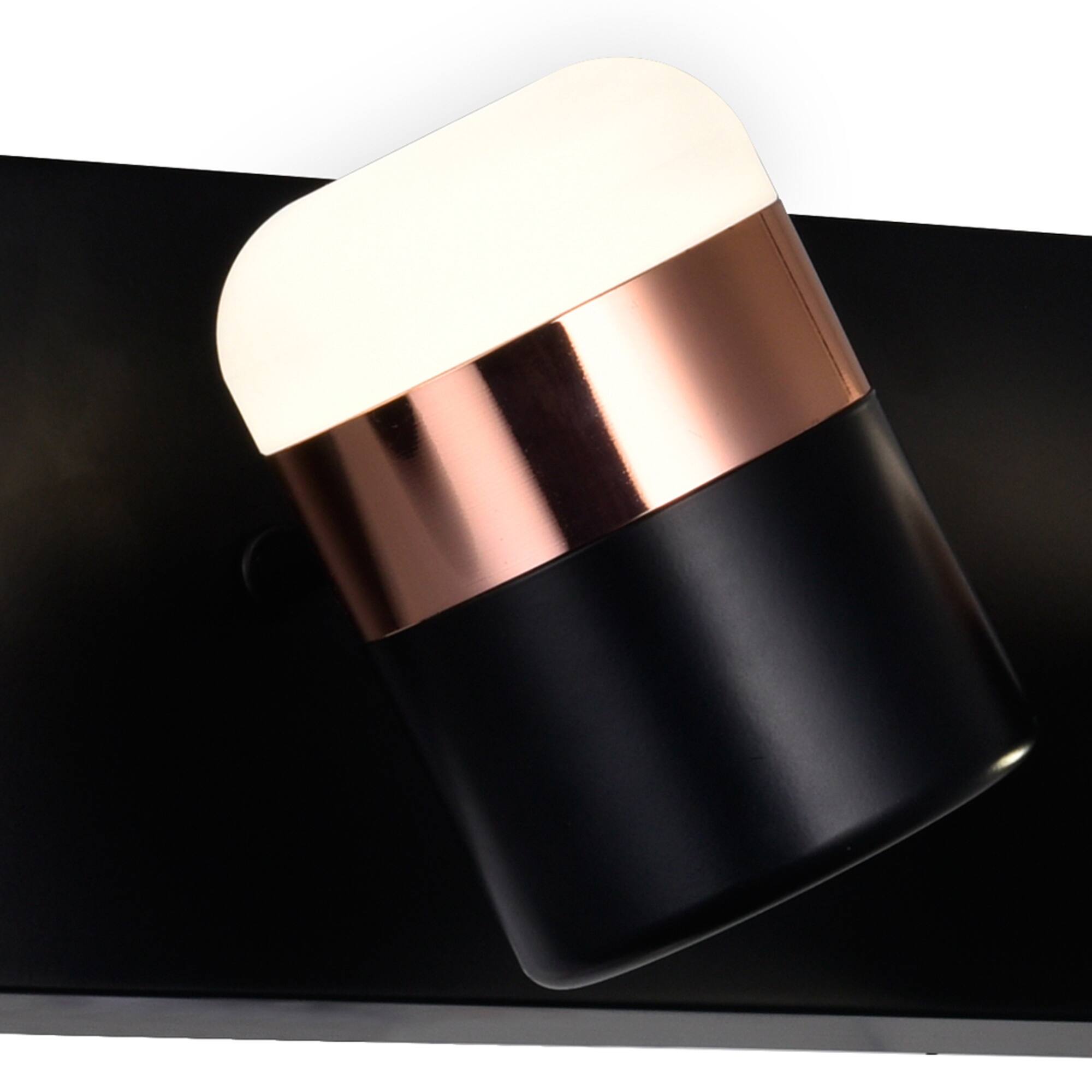 Alt View 1. CWI Lighting - Moxie LED Vanity Light With Black Finish - Black.