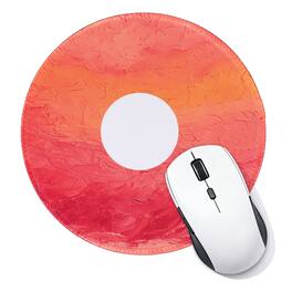Unique Bargains - Donut Round Mouse Pad 7.9" Donut Printed Non-Slip Rubber Desk Mat for Office Home Laptop Computer Desk Accessories - Light Orange