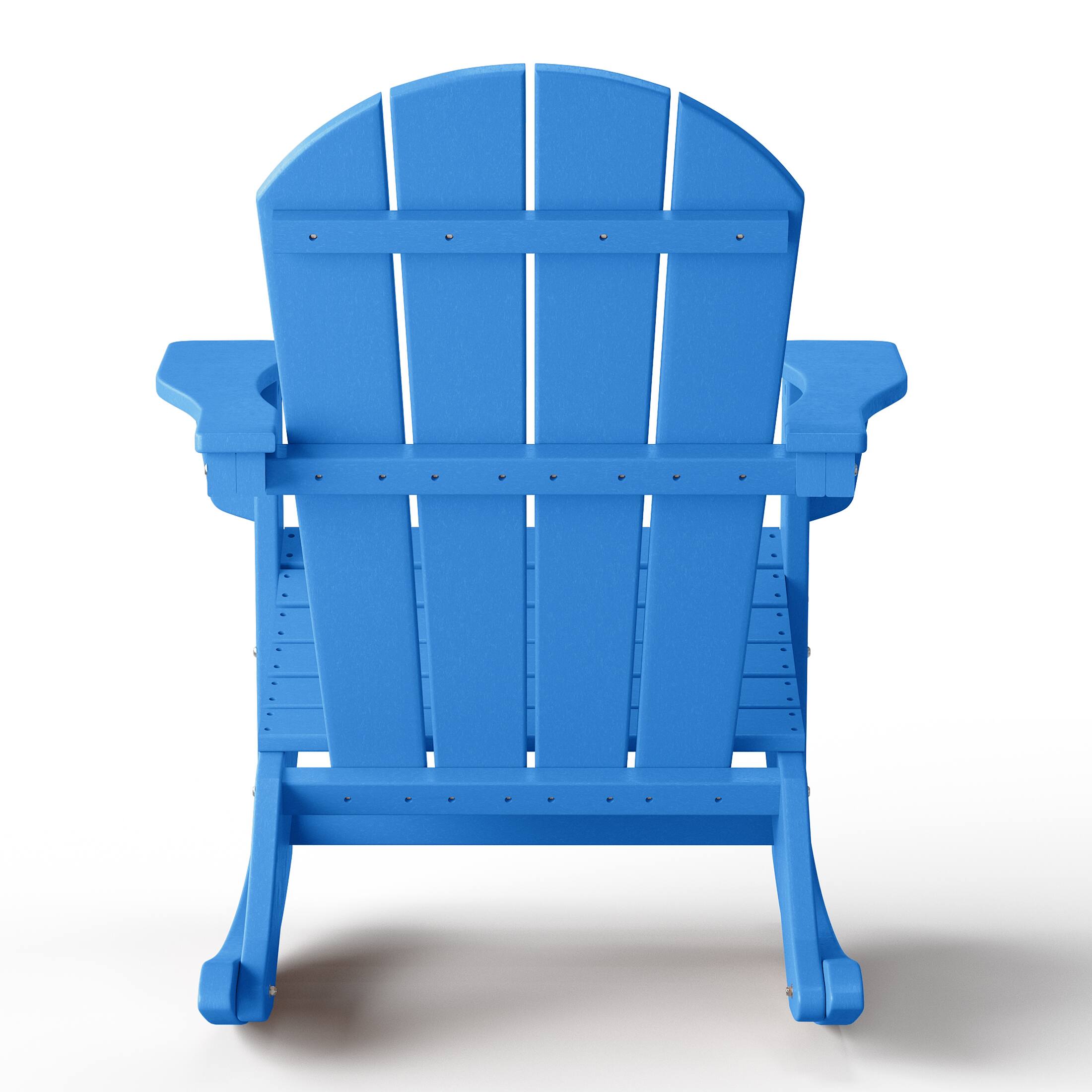 Alt View 2. WestinTrends - WestinTrends Malibu Outdoor / Patio Poly Adirondack rocking chair - Pacific Blue.