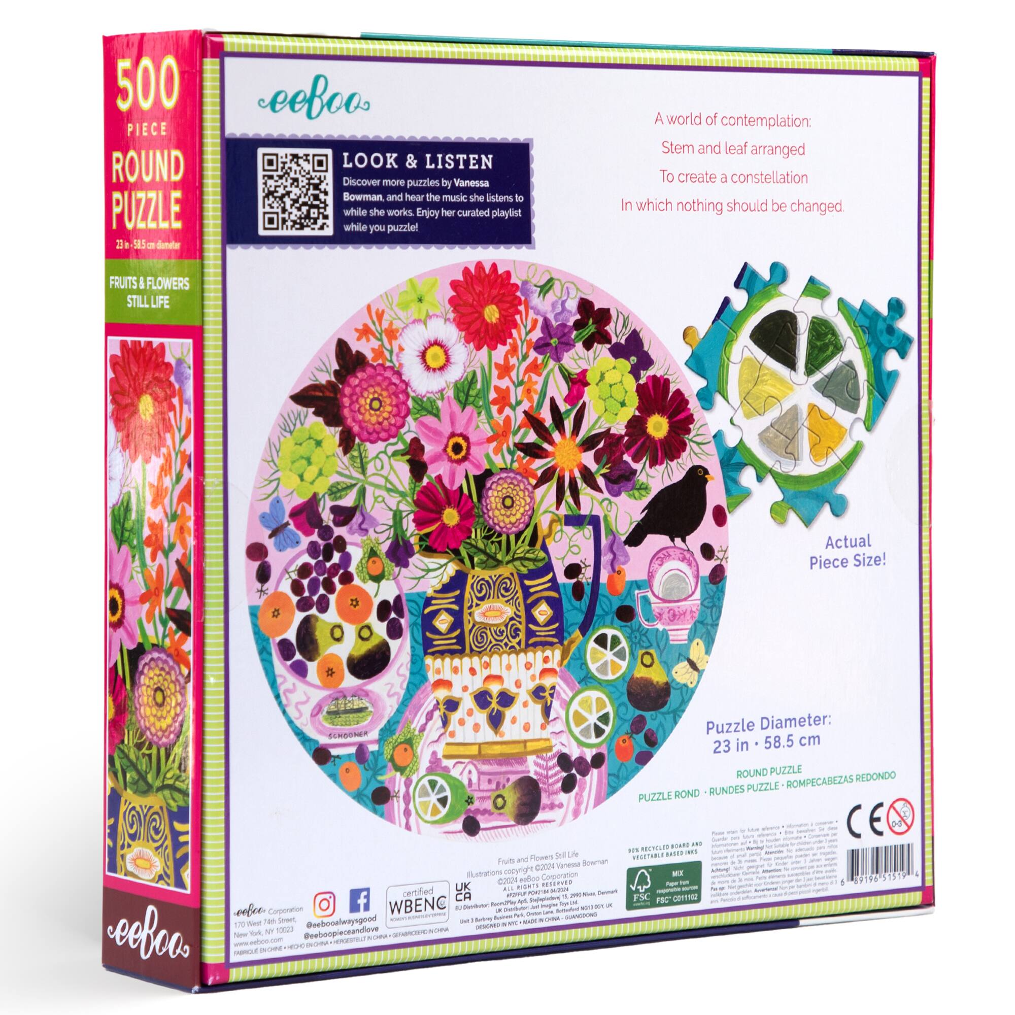 eeboo Piece&Love: Fruits & Flowers 500 pc Puzzle - Best Buy