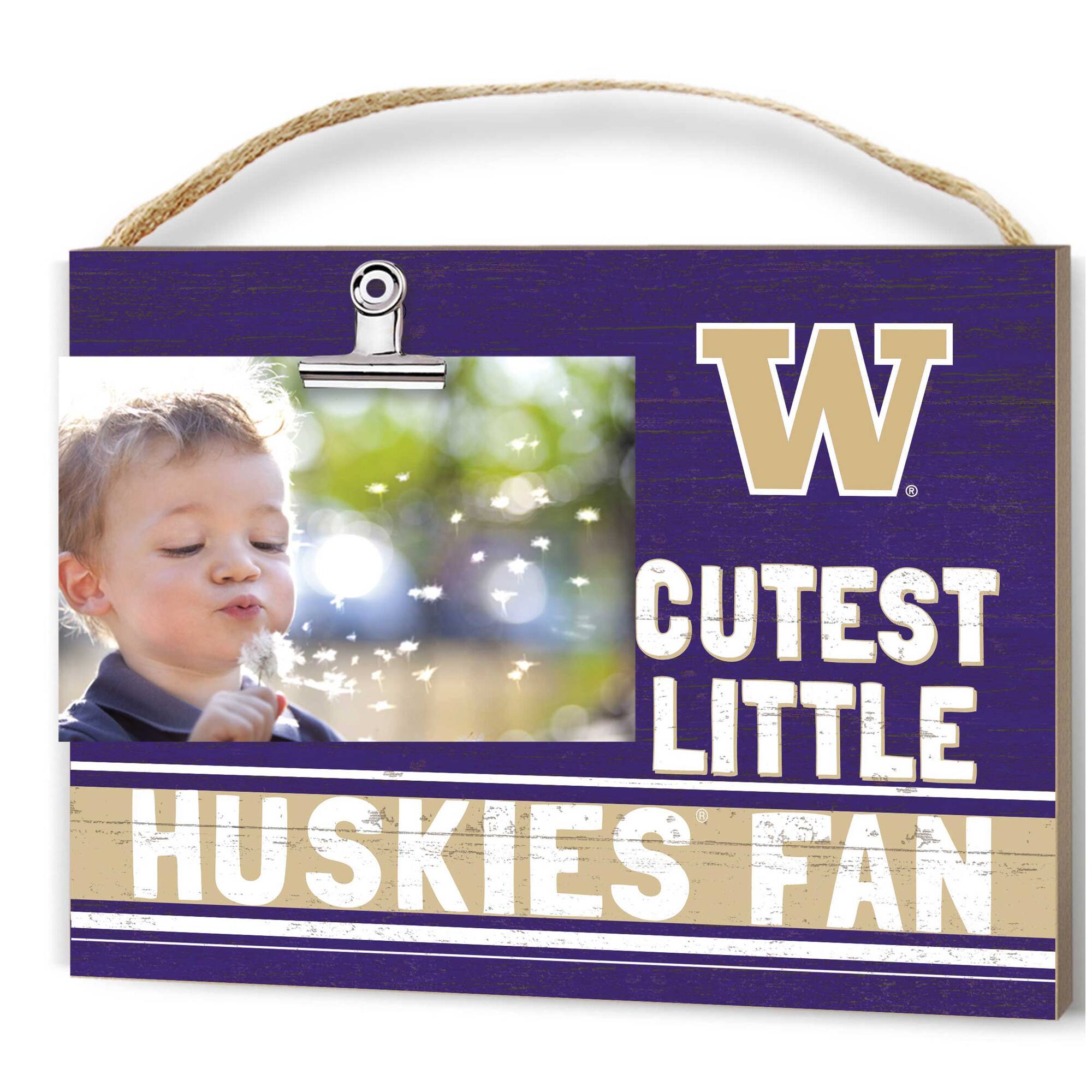 Jardine - Washington Huskies 8'' x 10'' Cutest Little Team Logo Clip Photo Frame - Purple