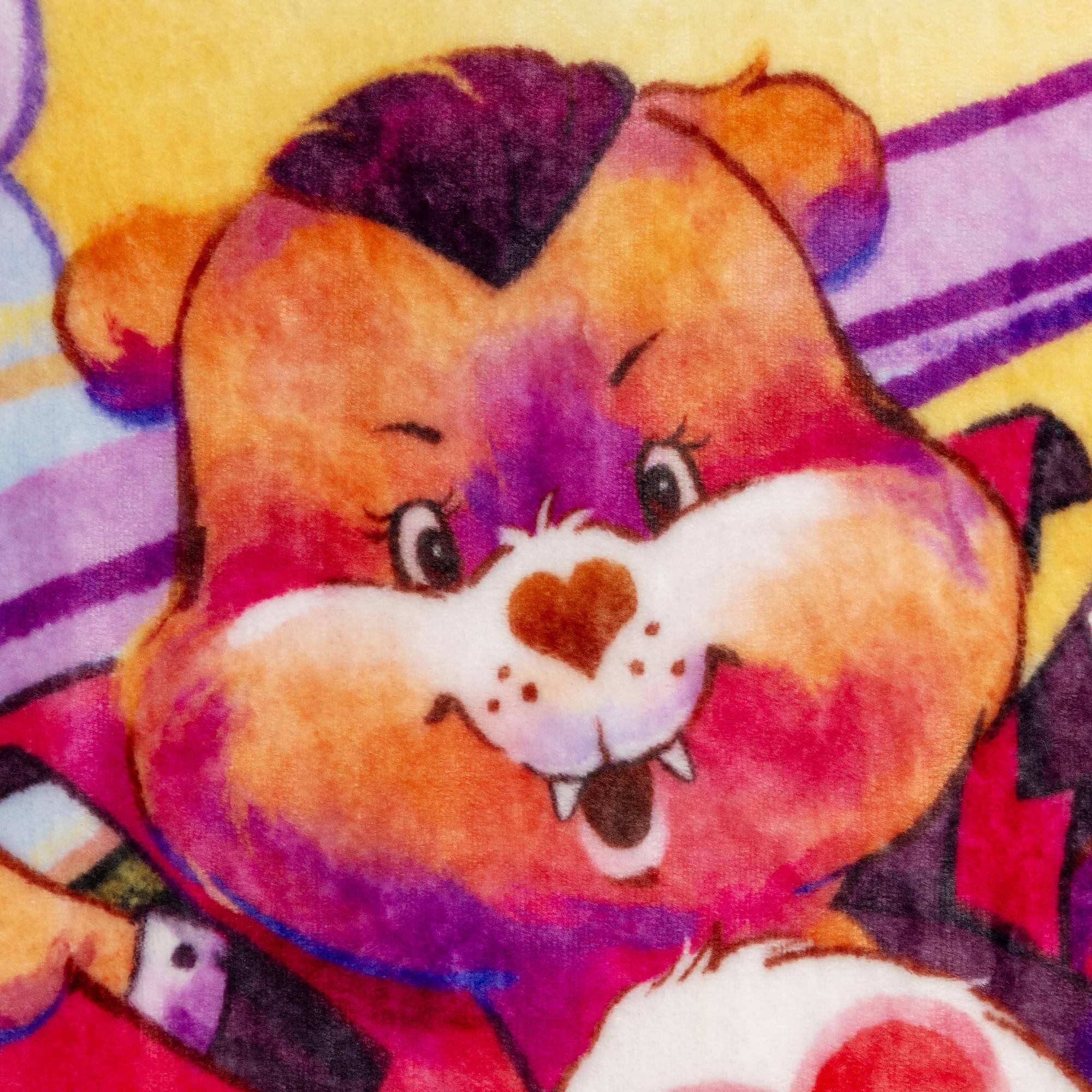 Alt View 1. Silver Buffalo - Care Bears x Universal Monsters Raschel Throw Blanket | 45 x 60 Inches - Multi-Colored.