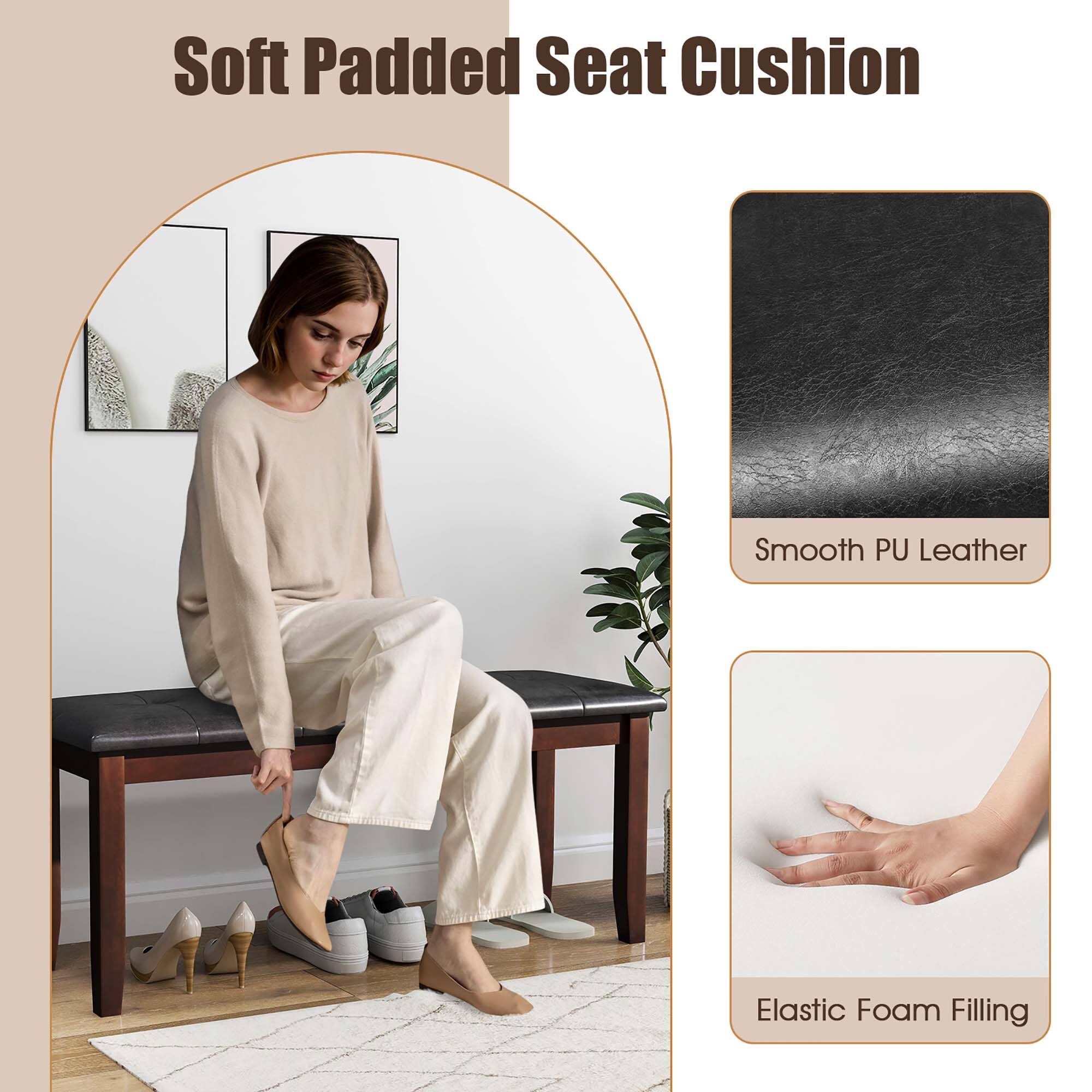 Soft Padded Seat Cushion

- Smooth PU Leather
- Elastic Foam Filling