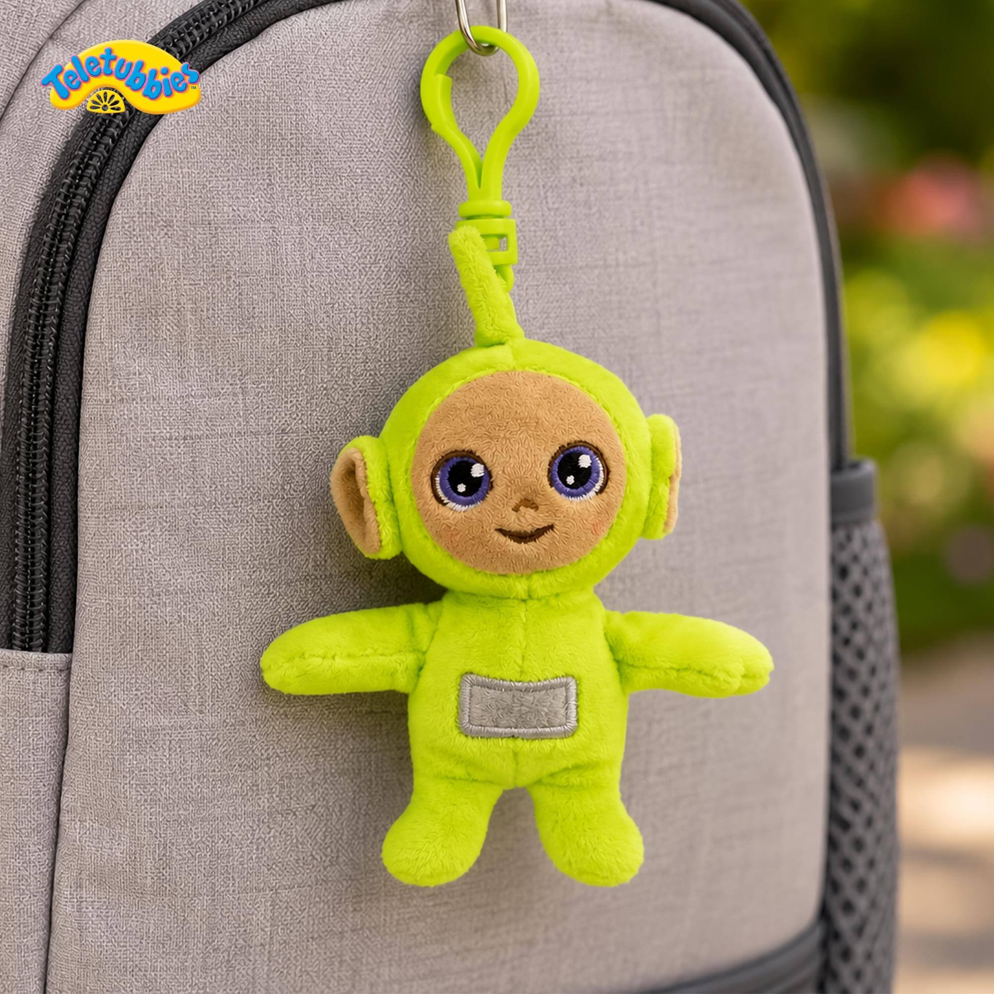 Alt View 2. The Loyal Subjects - Teletubbies 4-Inch Plush Backpack Clip | Dipsy - Green.