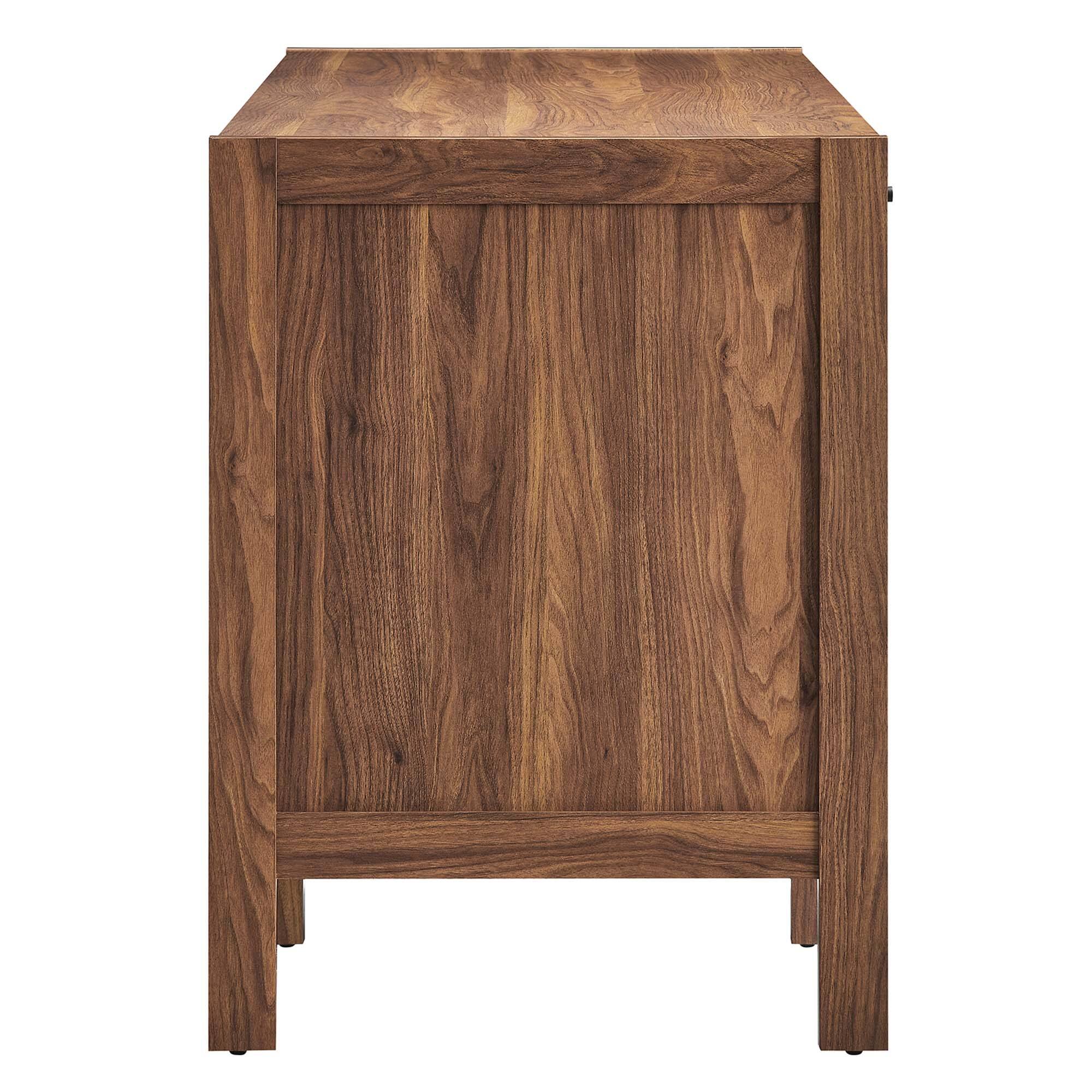 Alt View 2. Modway - Capri 58" Wood Grain Office Desk by Modway - Walnut.