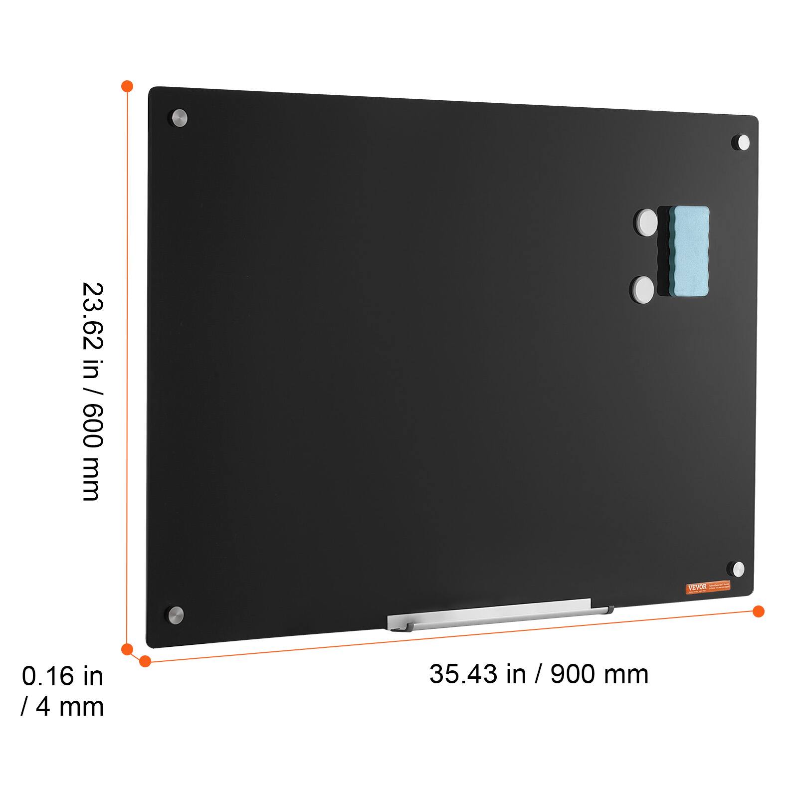 23.62 in / 600 mm  
0.16 in / 4 mm  
35.43 in / 900 mm