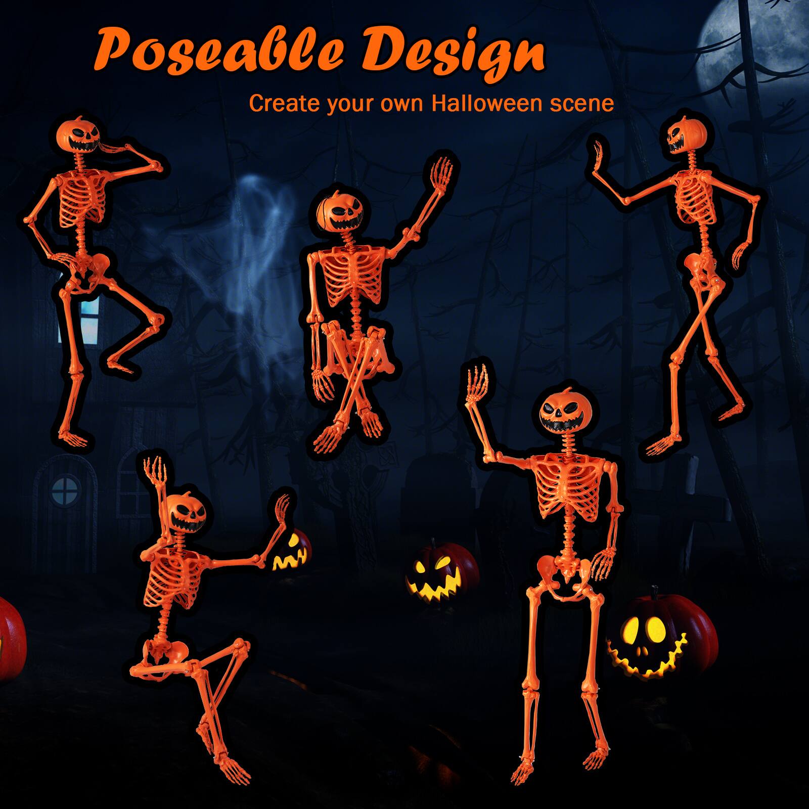 Poseable Design  
Create your own Halloween scene