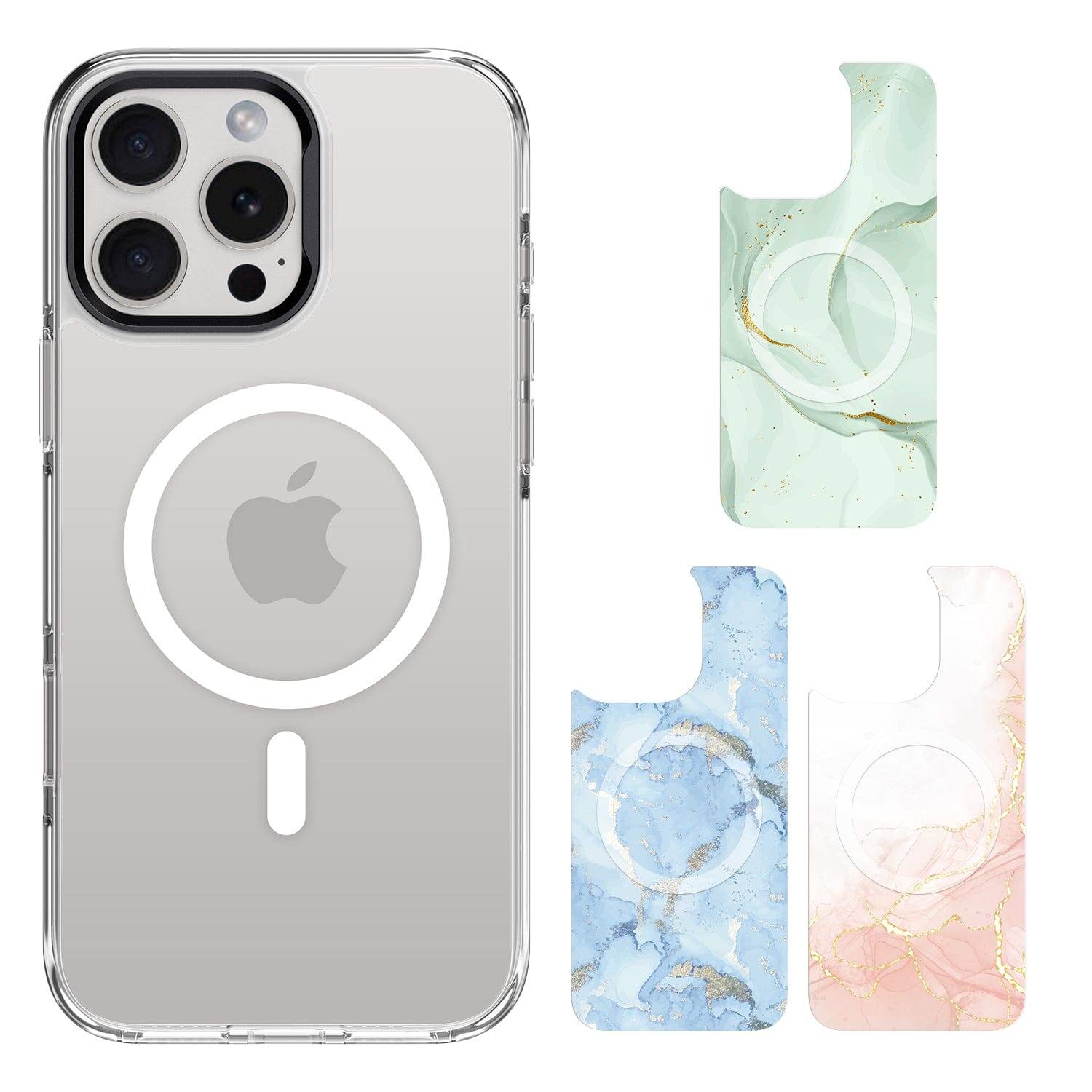 Alt View 2. SaharaCase - SaharaCase - Inspire Series Case with Swappable Marble Designs -  iPhone 16 Pro Max - Marble - Marble.