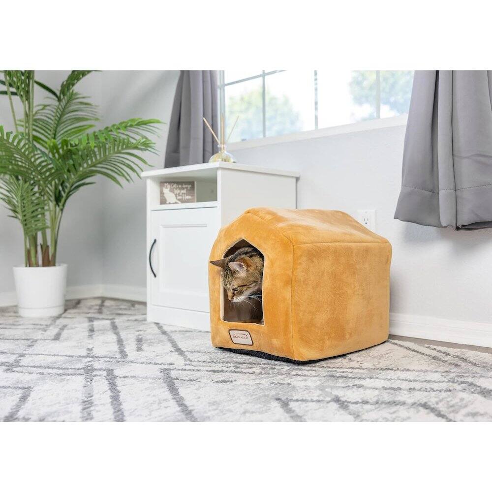 Alt View 1. Armarkat - Cat Bed Earth Brown and Beige - Brown.