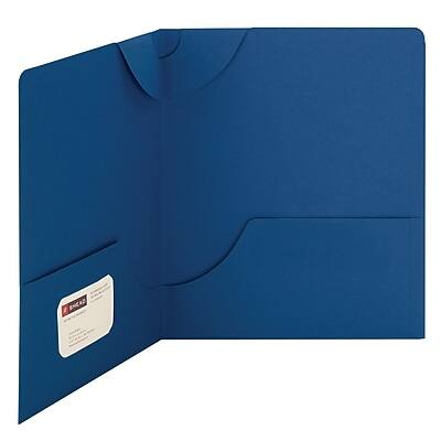 Alt View 5. Smead - Lockit 2-Pocket Presentation Folders, Dark Blue, 25/Box - Dark Blue.