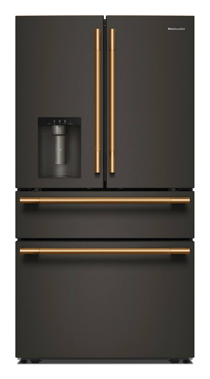 Alt View 10. KitchenAid - 29 Cu. Ft. French Door Refrigerator with Exterior Water and Ice and FreshChill - Black Ore.