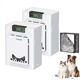 Oneisall - Hepa Pet Air Purifier Set: Washable Double Side Filter,Air Quality Auto Monitor,4 Speed & Timer,2200 Sq Ft Large Room - White