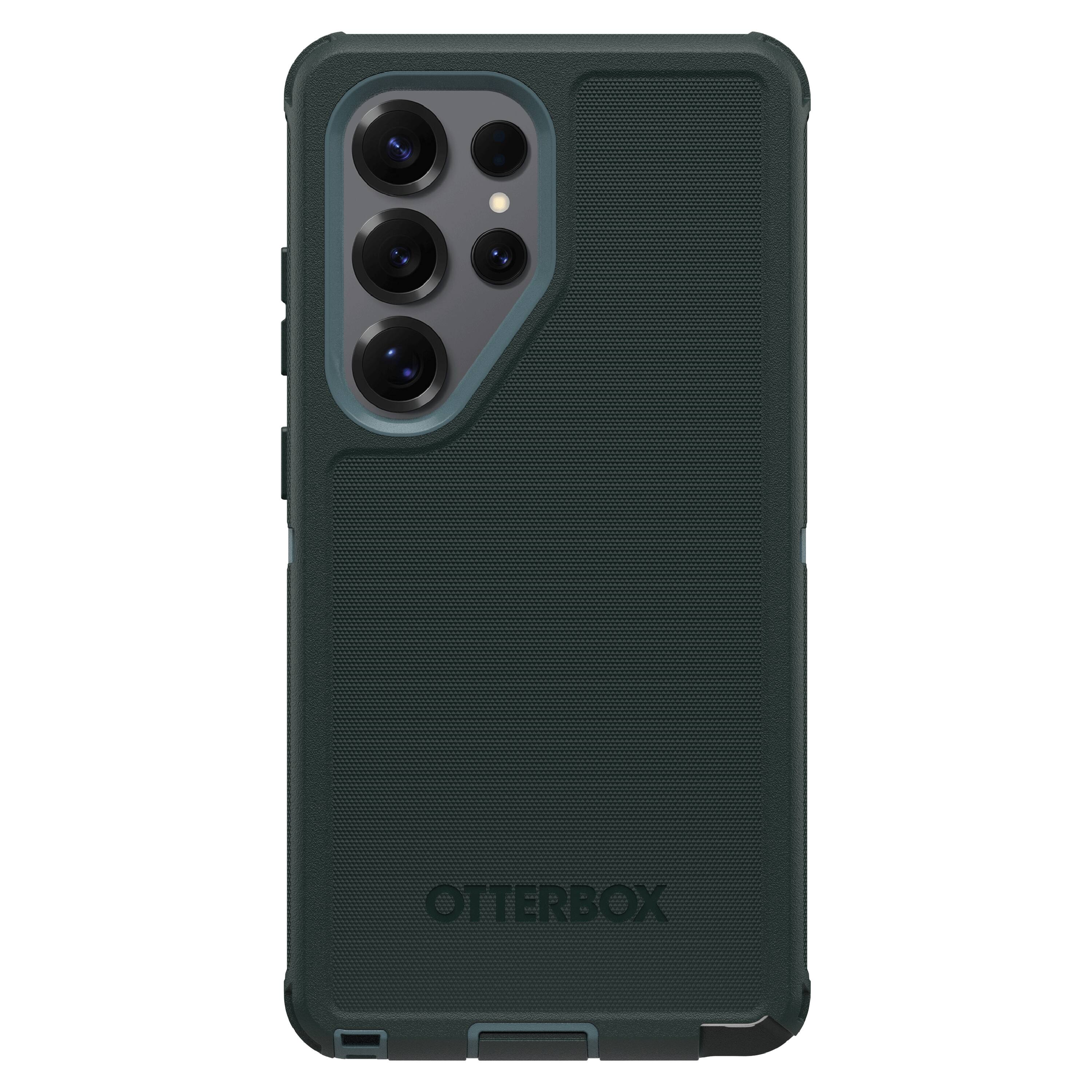 Angle. OtterBox - Defender Series Pro Hard Shell for Samsung Galaxy S25 Ultra - Green.