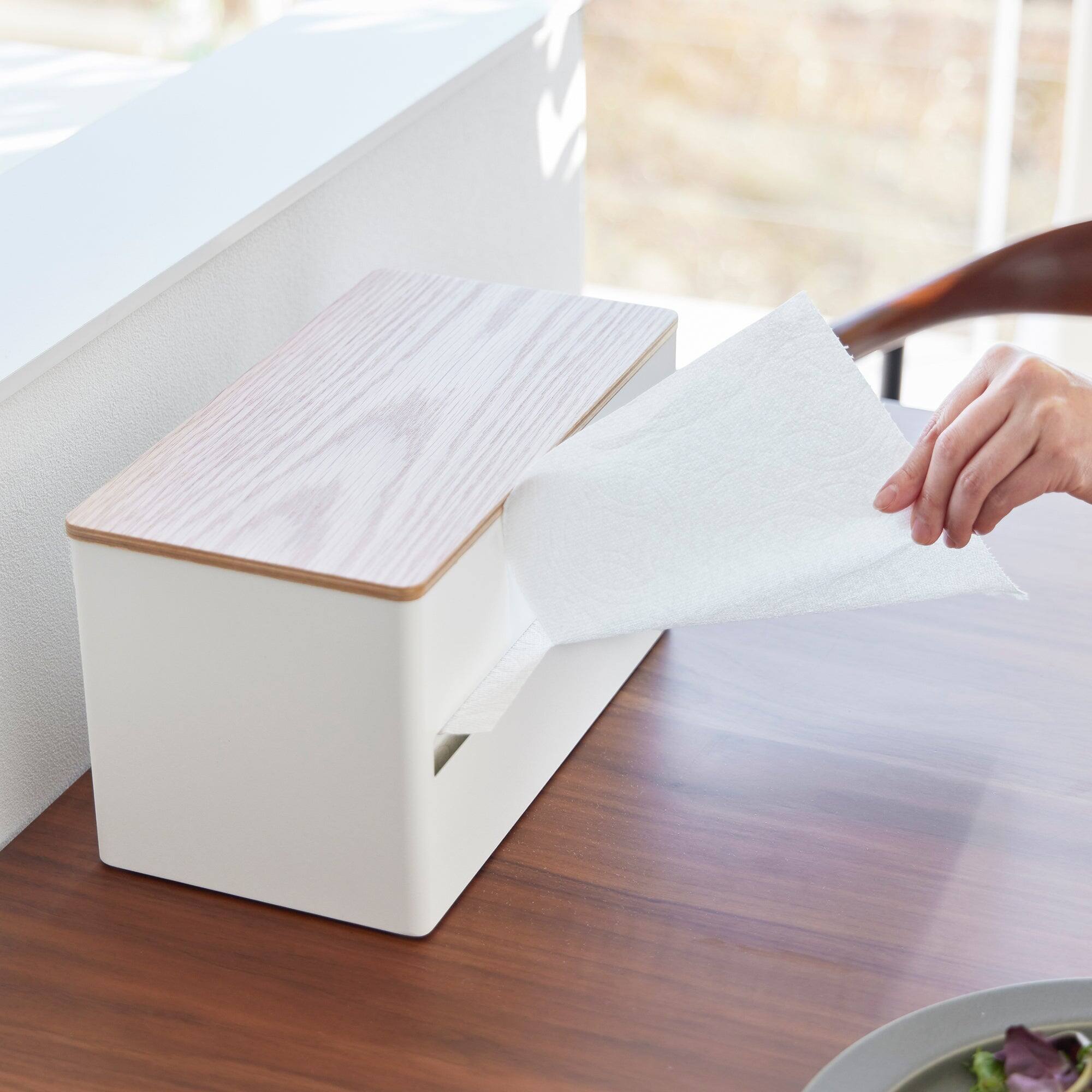 Alt View 7. Yamazaki Home - Paper Towel Dispenser - Steel + Wood - Ash.