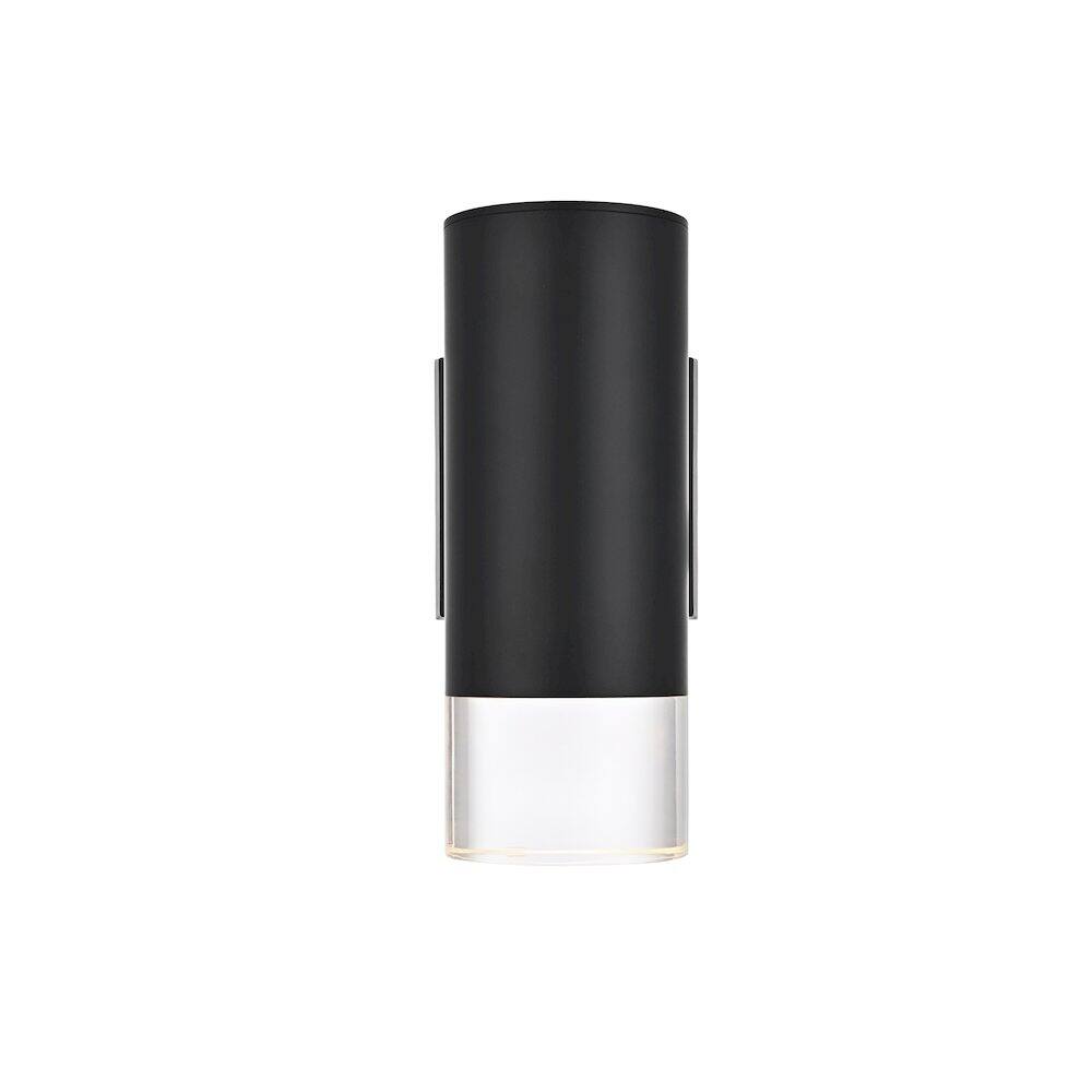 Alt View 1. Elegant Lighting - Jase 5 Inch Outdoor Wall Sconce In Black - Black.