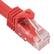 Front. Sanoxy - SANOXY Cables and Adapters; 50ft Cat6a 600 MHz UTP Snagless Ethernet Network Patch Cable, Red - Red.