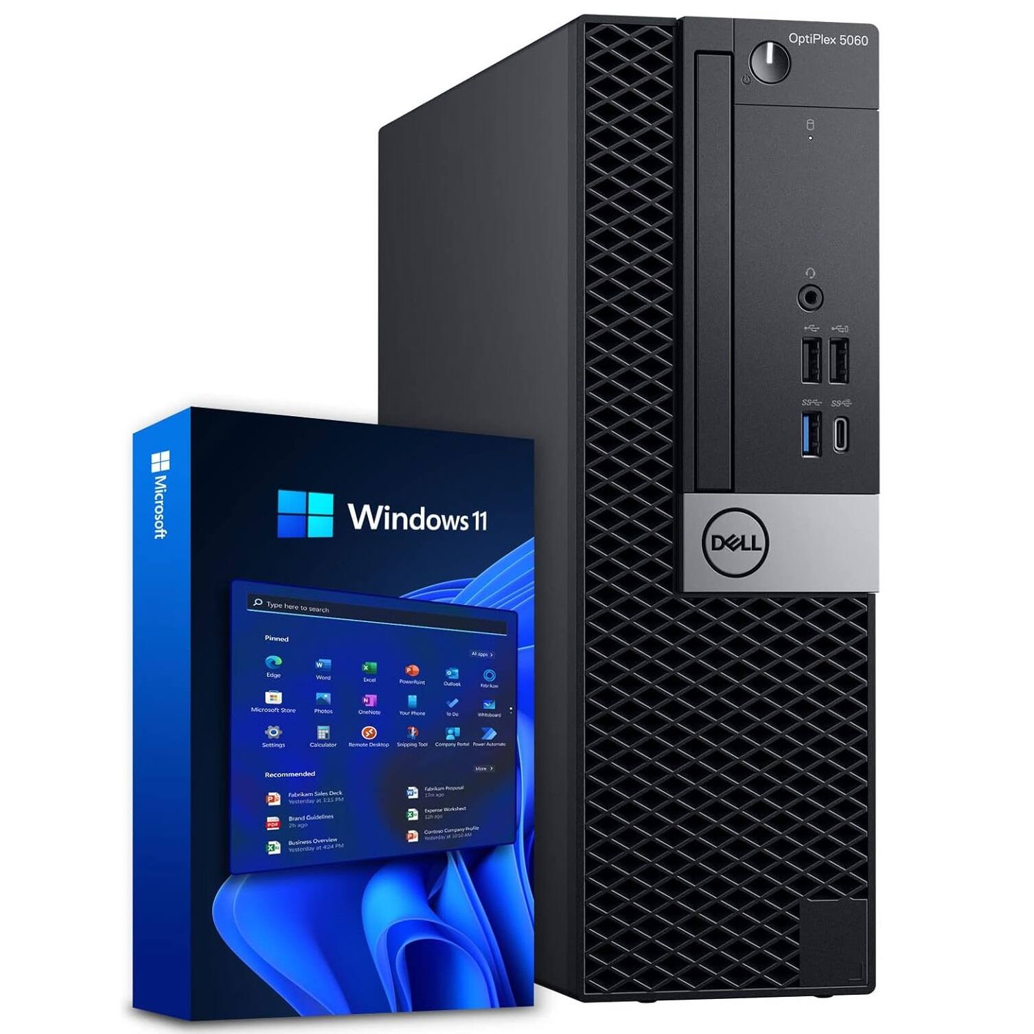 Dell - Refurbished Excellent - OptiPlex 5060 SFF Desktop Computer, Intel Core i5-8500 up to 4.1GHz, 16GB DDR4 RAM, 500G SSD+1T HDD, WiFi, Win11Pro - Black