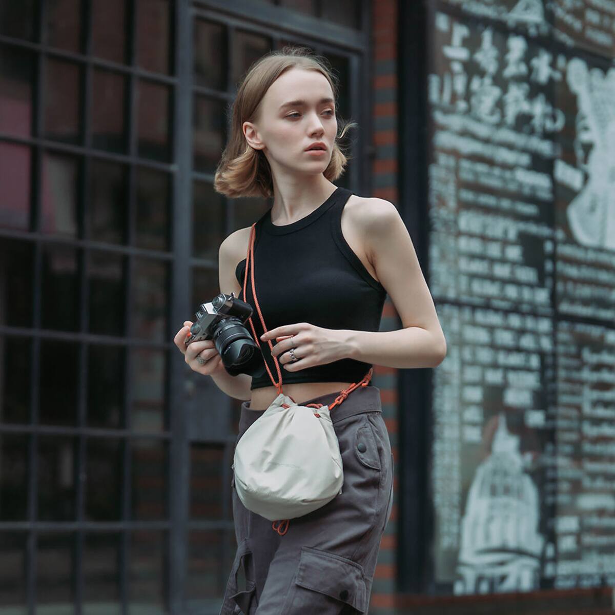 Alt View 6. PGYTECH - PGYTECH OneGo Drawstring Camera Bag - Forest.