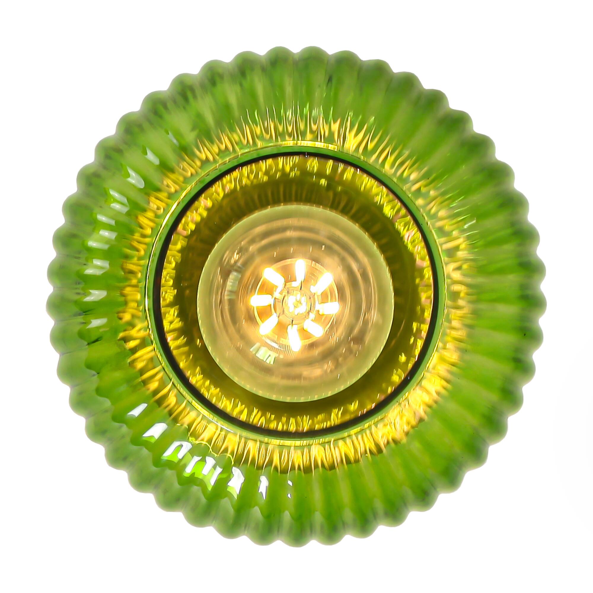 Alt View 6. Parrot Uncle - 6" W Vintage 1-light Green Glass Pendant Light - Gold.