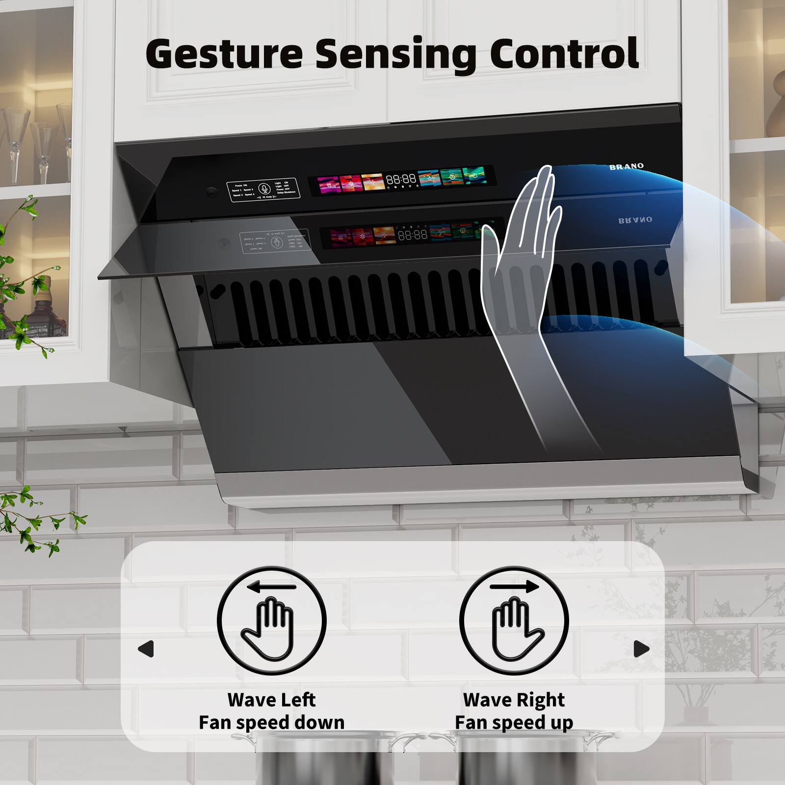 Gesture Sensing Control

BRANO

Wave Left
Fan speed down

Wave Right
Fan speed up