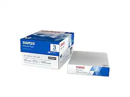Staples - Multiuse 8.5" x 11" Copy Paper, 20 lbs., 94 Brightness, 500/Ream, 3 Reams/Carton - White