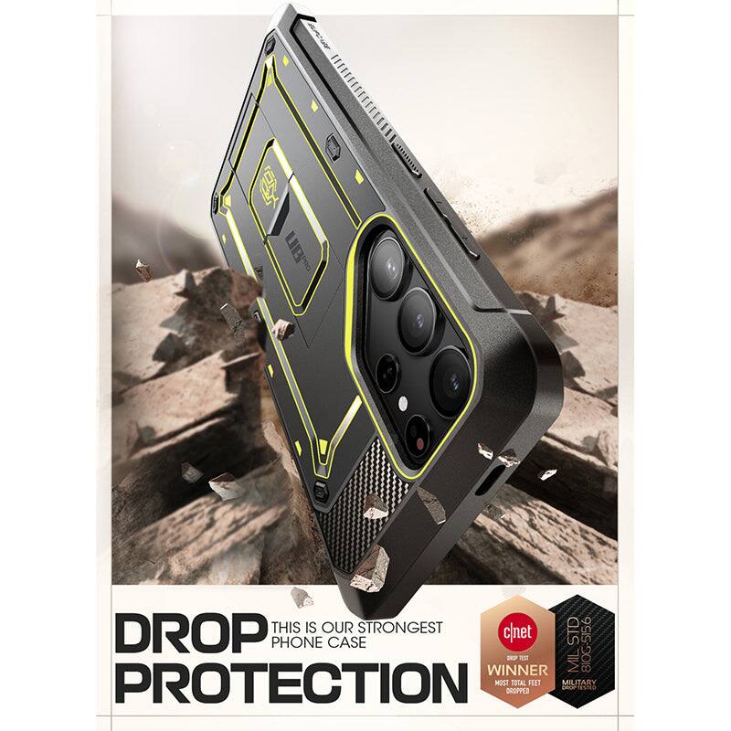 DROP PROTECTION  
THIS IS OUR STRONGEST PHONE CASE  

cnet  
WINNER  
MOST TOTAL FEET DROPPED  

MIL-STD-810G  
MILITARY DROP TEST