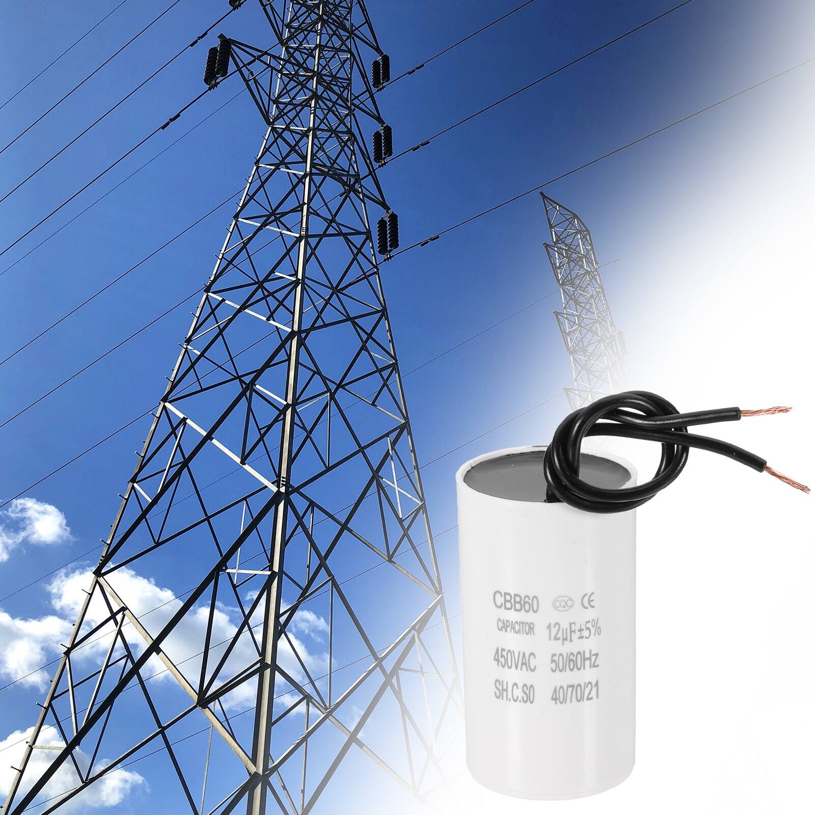 CBB60 DQC CE CAPACITOR 12uF 5% 450VAC 50/60Hz SH.C.SO 40/70/21