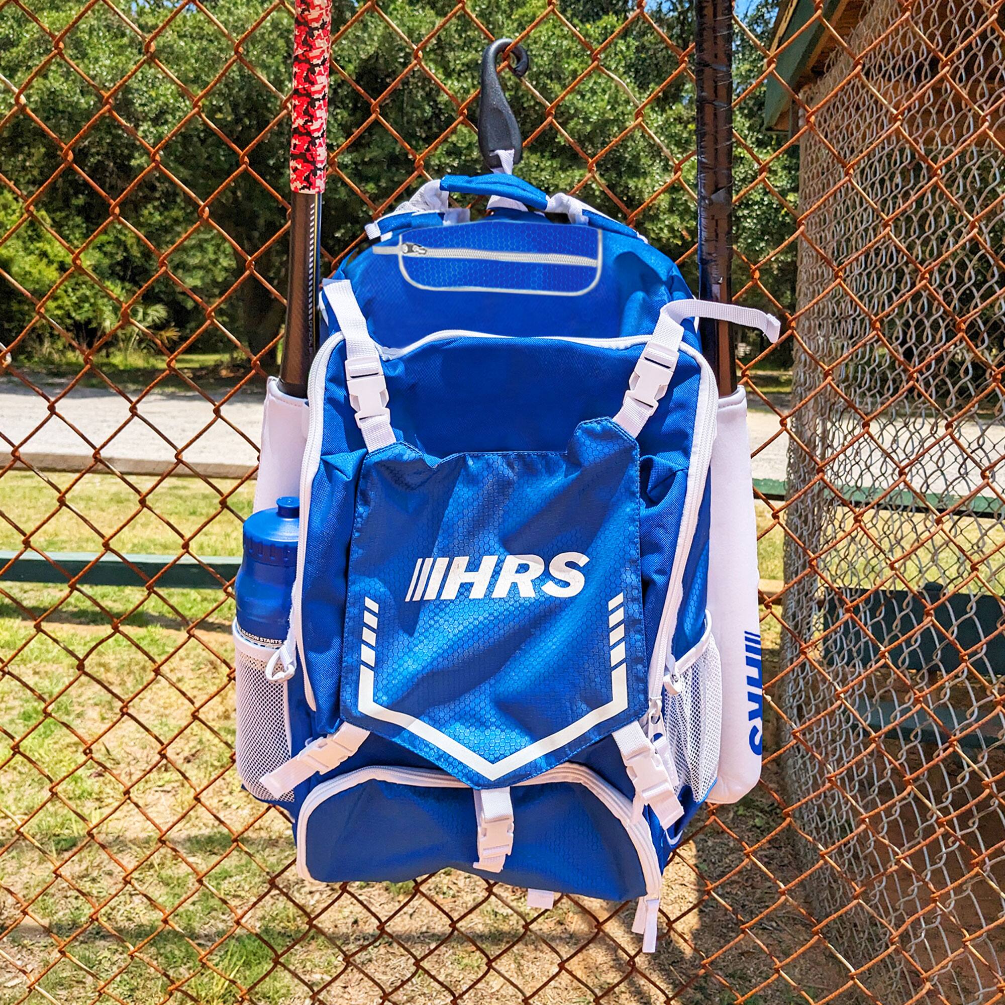 Alt View 2. Hit Run Steal - Hit Run Steal Bat Bag Backpack, Holds 4 Bats, Glove, and Helmet, Royal Blue - Royal Blue.