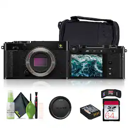 Fujifilm - X-E5 Mirrorless Digital Camera , 64GB Memory Card - Black