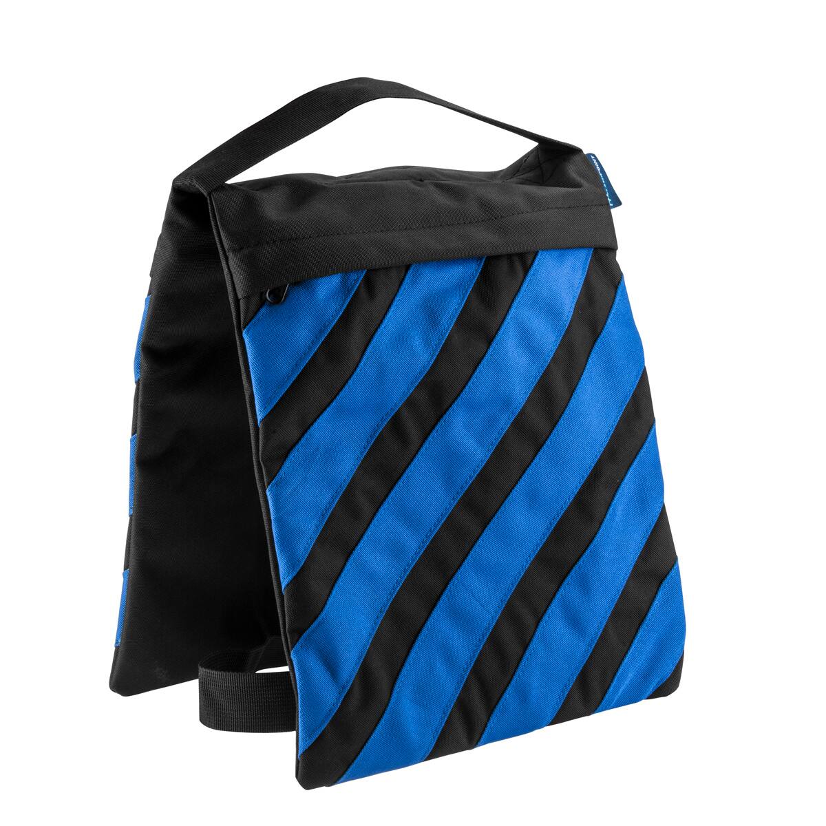 Flashpoint - Empty Saddle Sandbag, Water-Resistant Cordura Nylon - (27 lb Capacity, Blue & Black Stripes)