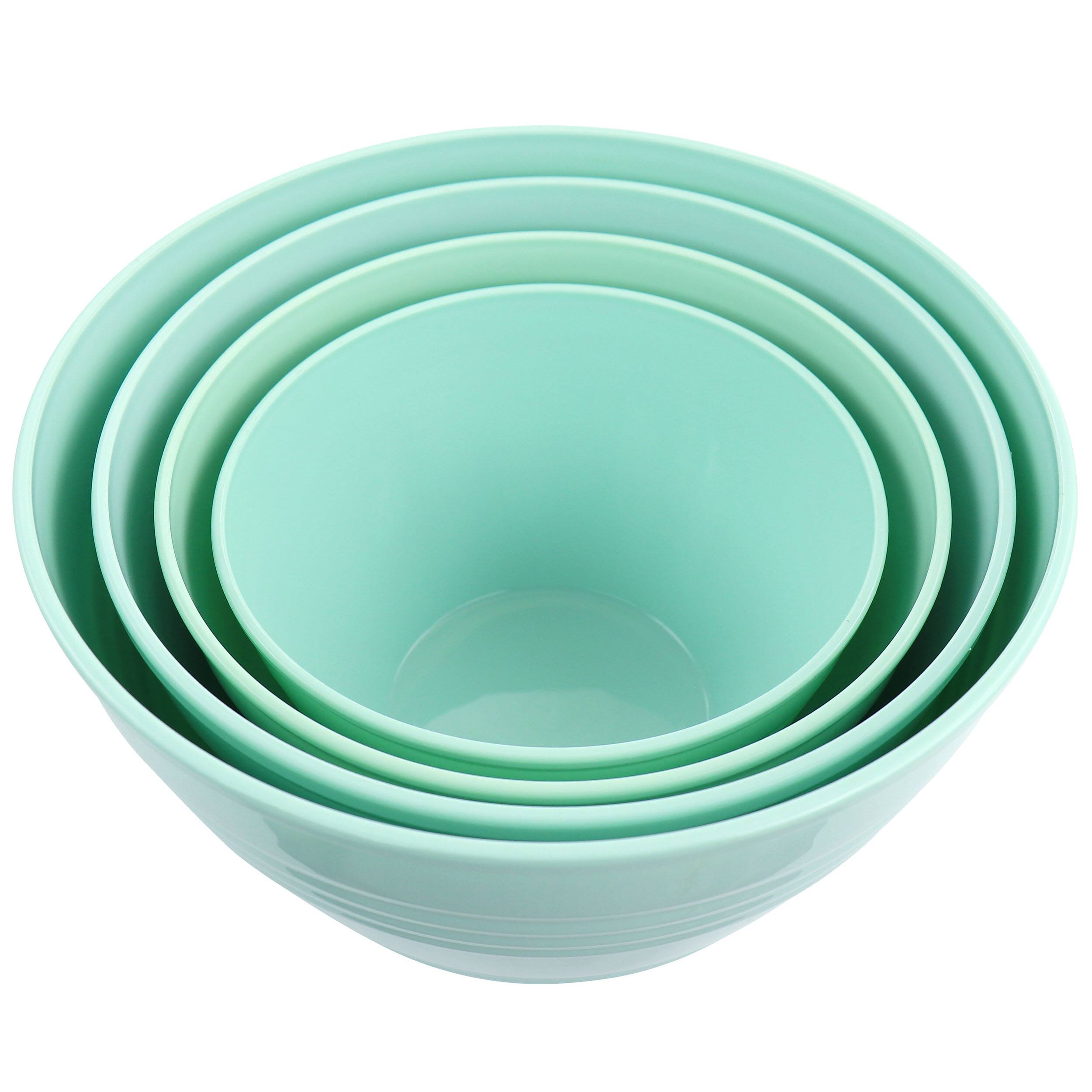 Left. Martha Stewart - Martha Stewart 8 Piece Plastic Bowl Set with Lids in Turquoise - Blue.