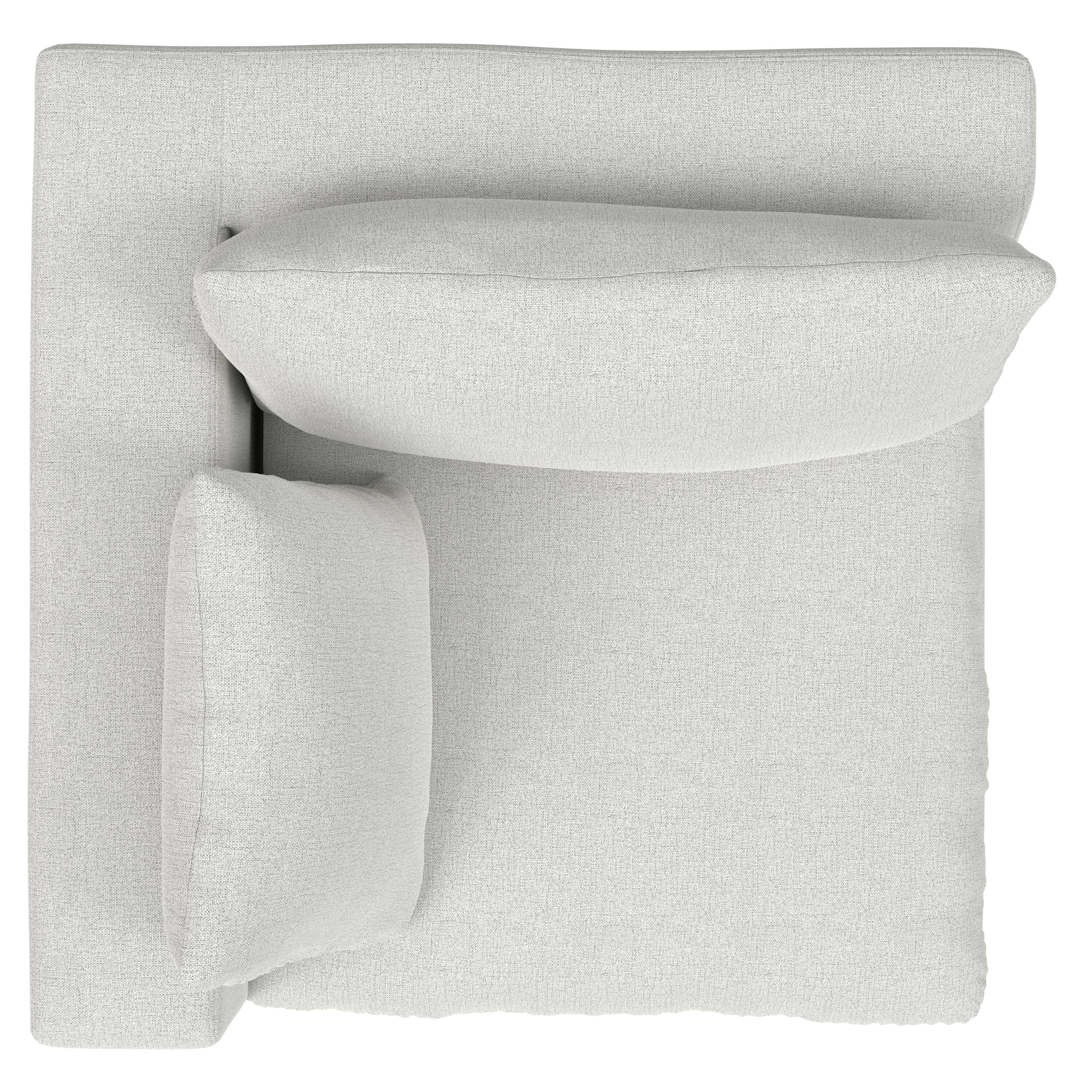 Alt View 1. Simpli Home - Jasmine Left-Arm Sofa Module in Performance Fabric - Cloud Grey.