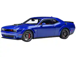 2022 Dodge Challenger R/T Scat Pack Widebody Indigo Blue 1/18 Model Car by Autoart