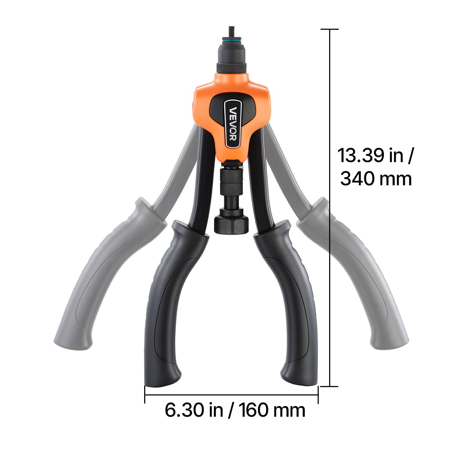 VEVOR 13.39 in / 340 mm  
6.30 in / 160 mm