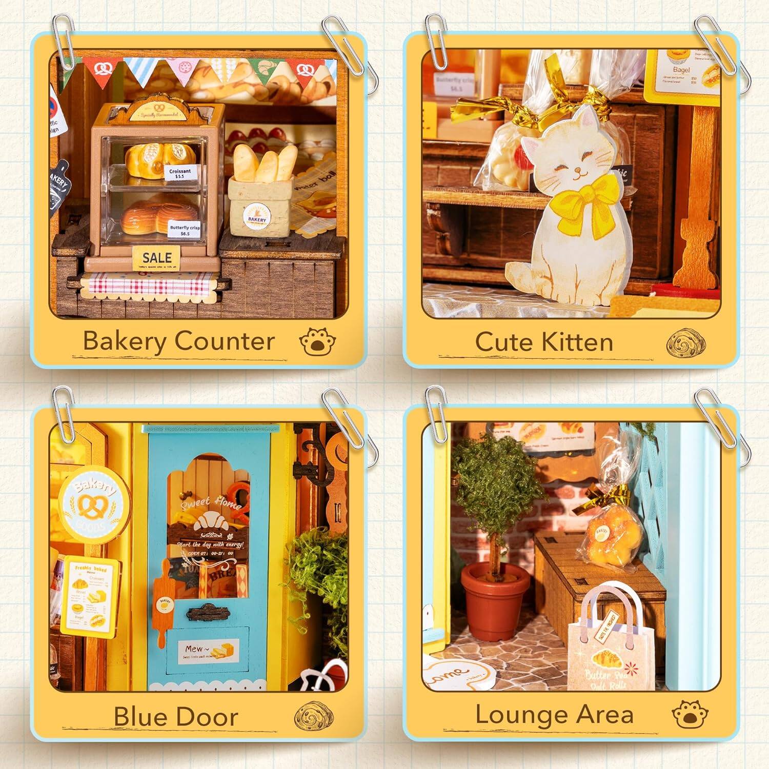 - Bakery Counter
- Cute Kitten
- Blue Door
- Lounge Area